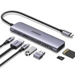 UGREEN Revodok 1071 USB C Hub HDMI 4K, PD 100W, USB 3.0 Datenports, SD/TF Kartenleser