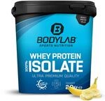 Whey Protein Isolate 2kg Banane Bodylab24, Eiwei&szlig;pulver aus Whey Isolat, Whey