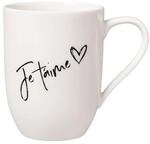 Villeroy & Boch &ndash; Statement Becher Mit Henkel Je T'Aime 11,5X8X10,5 Cm, Wei&szlig;e