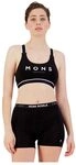 Mons Royale W Stella X-back Bra Schwarz - Merino Leichter atmungsaktiver Damen Merino