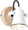 BRILLIANT Lampe Seed Wandspot weiß/holz hell | 1x PAR51, GU10, 5W, geeignet...