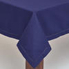 Homescapes Blaue Tischdecke, 137 x 137 cm aus 100% Baumwolle, quadratisches...