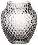 Leonardo Poesia Tisch-Vase, handgefertigte Deko-Vase in Grau, bauchige...