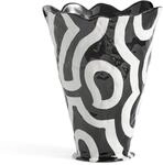 Hay Jessica Hans Shadow Vase aus Steinzeug in der Farbe Schwarz-Wei&szlig;, Ma&szlig;e: 19,5cm