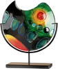 GILDE GLAS art Design-Vase - Dekoobjekt handgefertigt aus Glas H 37 cm