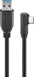 Goobay 66503 USB 3.0 auf USB C Kabel 2m / 15W Handykabel / 90 Grad USB C