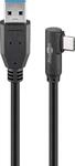 Goobay 66501 USB 3.0 auf USB C Kabel 1m / 15W Handykabel / 90 Grad USB C