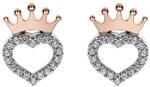 Disney Prinzessin Ohrstecker aus 925er Sterlingsilber, Krone mit