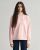 GANT Damen Rel Shield C-neck Sweatshirt, Faded Pink, XXL EU