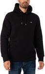 Gant Herren Reg Shield Hoodie Kapuzenpullover, Schwarz, L EU