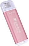 Transcend 512GB ESD300 Portable SSD 1050 MB/s Typ C, Pink, USB-Stick | Externe SSD
