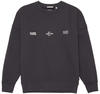 TOM TAILOR Jungen 1038363 Basic Oversized Sweatshirt mit Print, 29476-coal Grey, 164