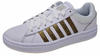 K-Swiss Damen Court Winston Sneaker, White/Gold Panther, 36 EU