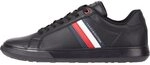 Tommy Hilfiger Herren Cupsole Sneaker Essential Leather Low Top, Schwarz (Triple
