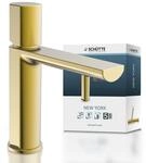 Sch&uuml;tte 33617 NEW YORK Waschtischarmatur Gold mit Ablaufgarnitur, Mischbatterie mit