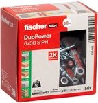 fischer DuoPower 6 x 30 S PH, Universald&uuml;bel mit Panheadschraube,