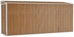 vidaXL Wandmontiertes Gartenhaus Braun 118 x 382 x 178 cm Verzinkter Stahl