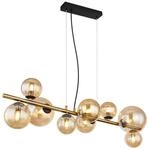 GLOBO LED-Pendelleuchte - Messingfarben - Schwarz - Metall - H 120 cm -...