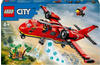LEGO City Löschflugzeug, Feuerwehr-Set mit Flugzeug-Spielzeug für Kinder, Bauset