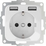 2USB - USB Steckdose - Wandsteckdose - 2 USB Ports 2,4A - Integriertes Ladeger&auml;t -