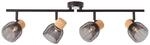BRILLIANT Lampe Flaka Spotrohr 4flg schwarz matt | 4x QT14, G9, geeignet f&uuml;r