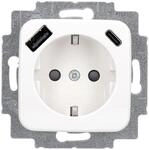 Busch-Jaeger 20 EUCB2USBAC-214 SCHUKO&reg;-/USB-A+C Steckdose Safety+ Alpinwei&szlig; Reflex