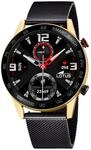 Lotus Herren Smartwatch - Intelligente Uhr Edelstahl 316L Schwarz - Wasserdicht IP65
