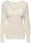 ONLY Damen Onlatia L/S V-neckcuff Sweater Knt Noos Pullover, Whitecap Gray, XL EU
