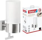 tesa EXXCLUSIV Seifenspender-Set, Milchglas und verchromtes Metall -
