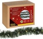 Idena 31345 - LED Tannengirlande mit 24 LEDs in Warmwei&szlig;, mit 6 Stunden