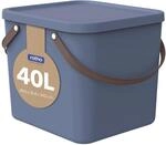 Rotho Albula Aufbewahrungsbox mit Deckel 40 L stapelbar mit Henkel Blau 