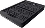 Clax Klappbox Faltbare Aufbewahrungsbox Klappkiste Stabil Volumen 46 l schwarz