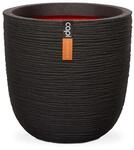 Capi Europe - Topf Kugel Rib NL - 55x53 - Schwarz - Blumentopf f&uuml;r den Innen-...