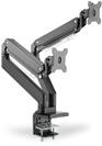 DIGITUS Universal Dual Monitorhalter mit Gasdruckfeder und Klemmbefestigung Schwarz