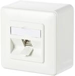 METZ CONNECT C6Amodul 1 Port 180&deg; AP-Dose, reinwei&szlig; RAL9010