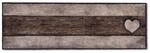 Astra Flauschige Sauberlaufmatte weich - Pure & Soft - Holz Herz Sand-braun 50 x