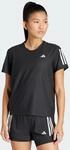 adidas Damen Own The Run Base Tee, Black/Reflective, M