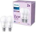 PHILIPS Classic LED E27 Lampe, 100W, matt, neutralwei&szlig;, nicht dimmbar, Kunststoff,