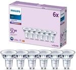 PHILIPS LED Classic GU10 Lampen 6-er Pack (50 W), Reflektor LED Spots mit kaltwei&szlig;em