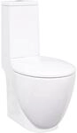 vidaXL WC Keramik Toilette Badezimmer Rund Senkrechter Abgang...