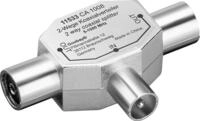 2 Ger&auml;te Verteiler (RF), metall Geh&auml;use, 2 x Koaxial-Kupplung>Koaxial-Stecker