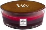 WoodWick Trilogy-Duftkerze im ellipsenf&ouml;rmigen Glas mit HearthWick-DochtSun-Ripened