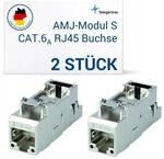 Teleg&auml;rtner AMJ-S Modul Cat.6A T568A geschirmt | RJ45-Netzwerkbuchse f&uuml;r 10...