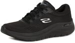 Skechers Damen Arch Fit 2.0 Big League Trainers, Black Mesh/Gunmetal Trim, 37.5 EU