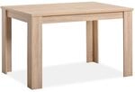 Homestyle4u Ausziehbarer Esstisch 120x80 cm - Braun Eiche, bis 153 cm