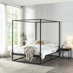 [en.casa] Himmelbett Kristianstad Metallbett 140 x 200 cm Doppelbett...