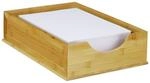 Relaxdays Dokumentenablage Bambus, stapelbar, DIN A4 Papier, B&uuml;ro Organizer,