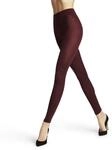 FALKE Damen Leggings Softmerino W Le Wolle Baumwolle einfarbig 1 St&uuml;ck, Rot Barolo