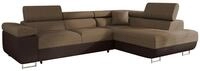 Mirjan24 Ecksofa Torezio, Kopfst&uuml;tzen verstellbar (Soft 066/Lux 03, R)