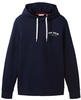 TOM TAILOR Herren 1037751 Sweatshirt Hoodie mit Logo-Print, 10668-sky Captain Blue, L